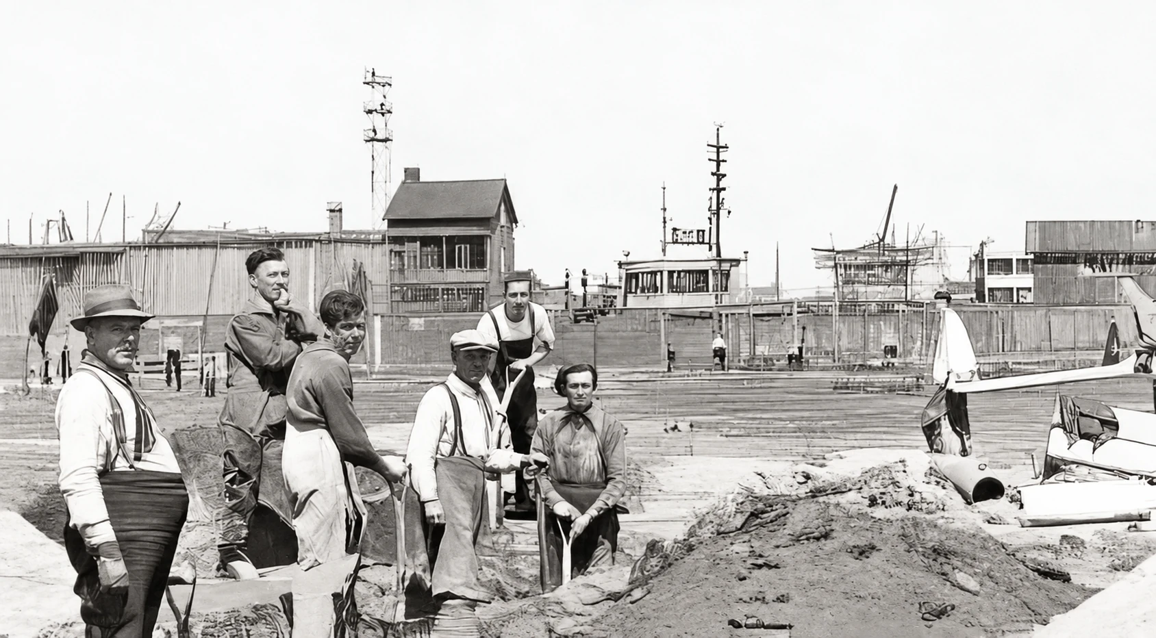 Costruzione della pista nel 1946