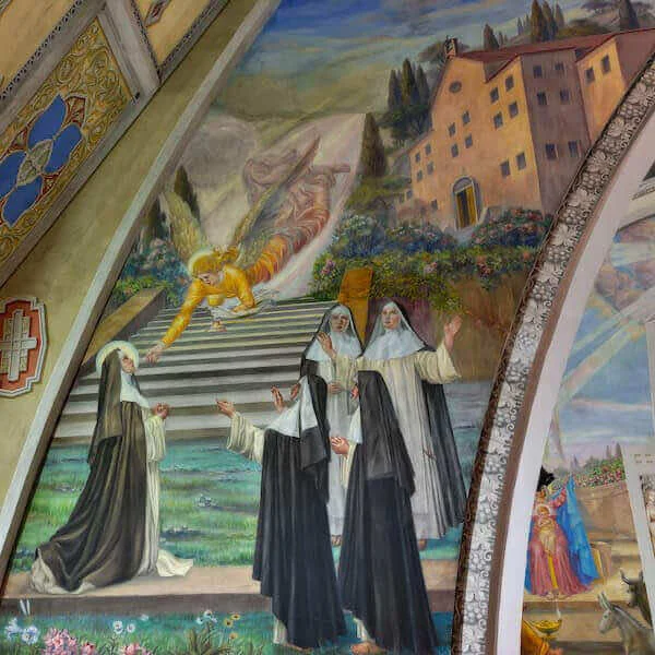 Dettaglio dell’angelo nella scena della comunione