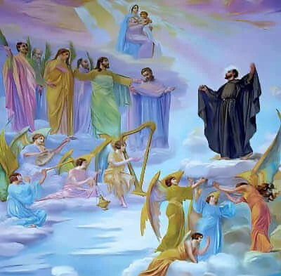San Giovanni Eudes entouré d’anges dans la gloire